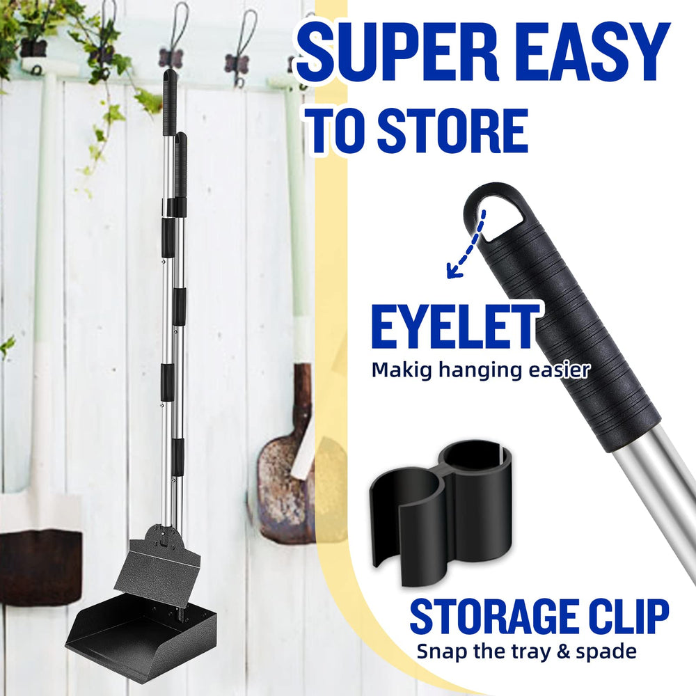 Snagle Paw pooper scooper detachable design stores compactly between walks and trips.