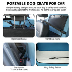 Snagle Paw crate mesh windows illustrate ventilation and pets’ view during trips.