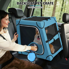Snagle Paw crate top-vent highlights breathable design for comfortable rides.