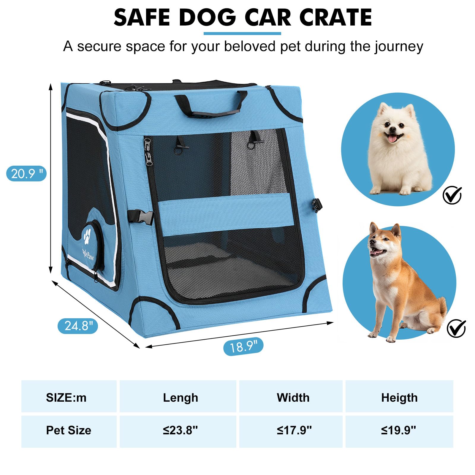 Snagle Paw side feeding windows support safe in-trip treats.