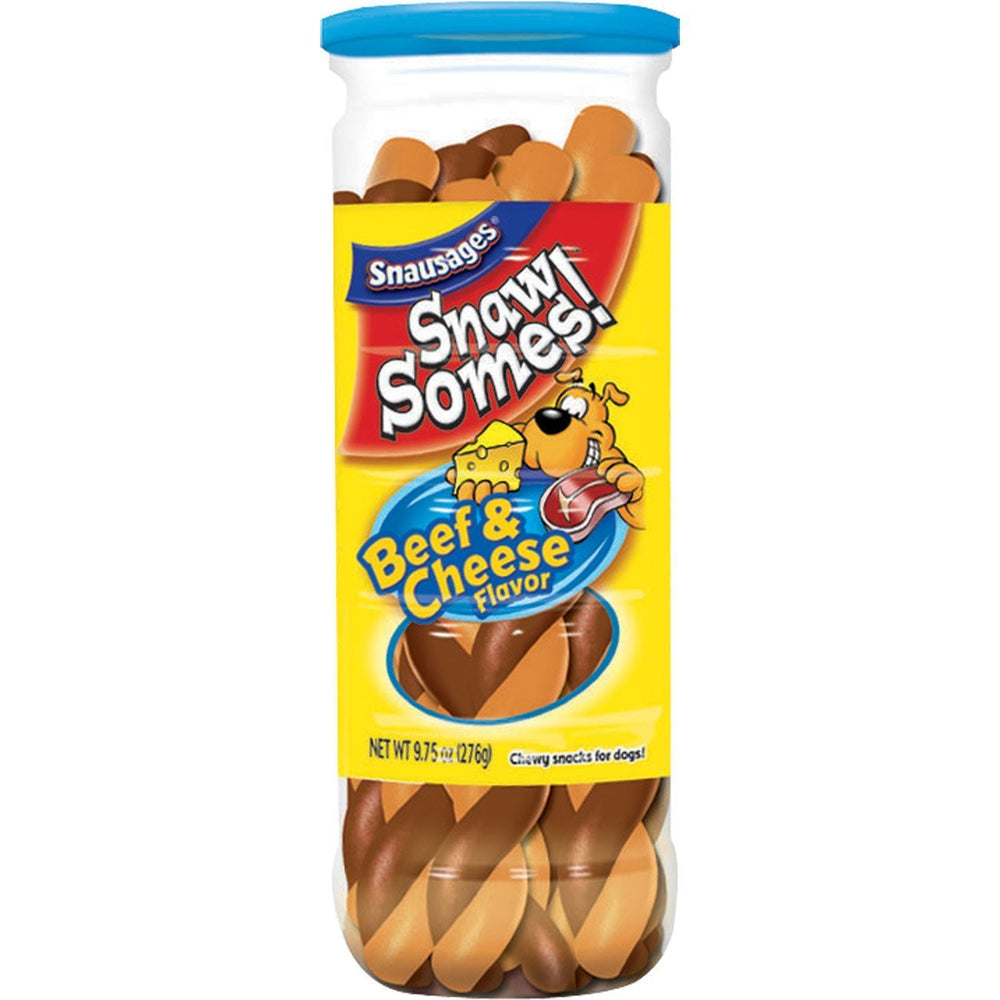 Snausages Snawsomes beef-cheese twist-pack highlights rich flavor for tasty training rewards
