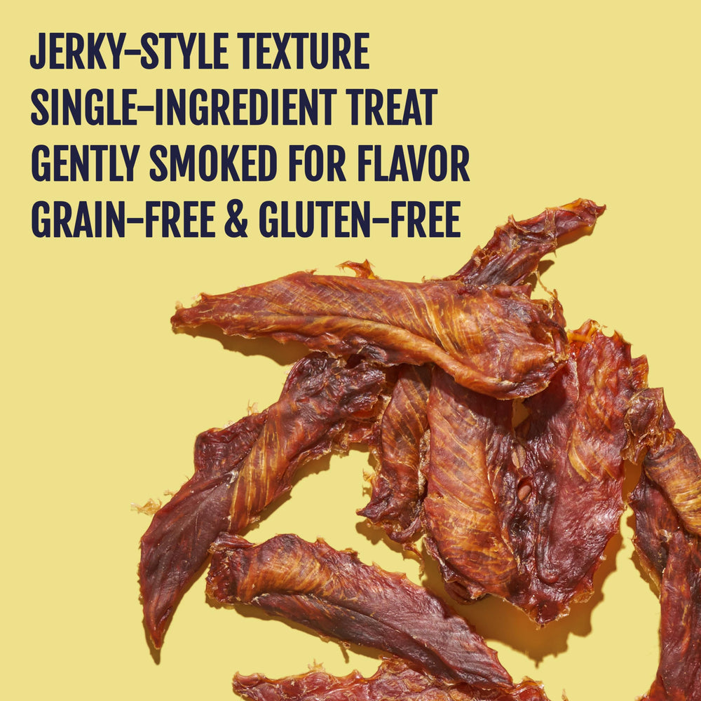 Snif-Snax smoked-chicken-breast-dog-treats single-ingredient chicken close-up for sensitive diets.