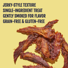 Snif-Snax smoked-chicken-breast-dog-treats single-ingredient chicken close-up for sensitive diets.