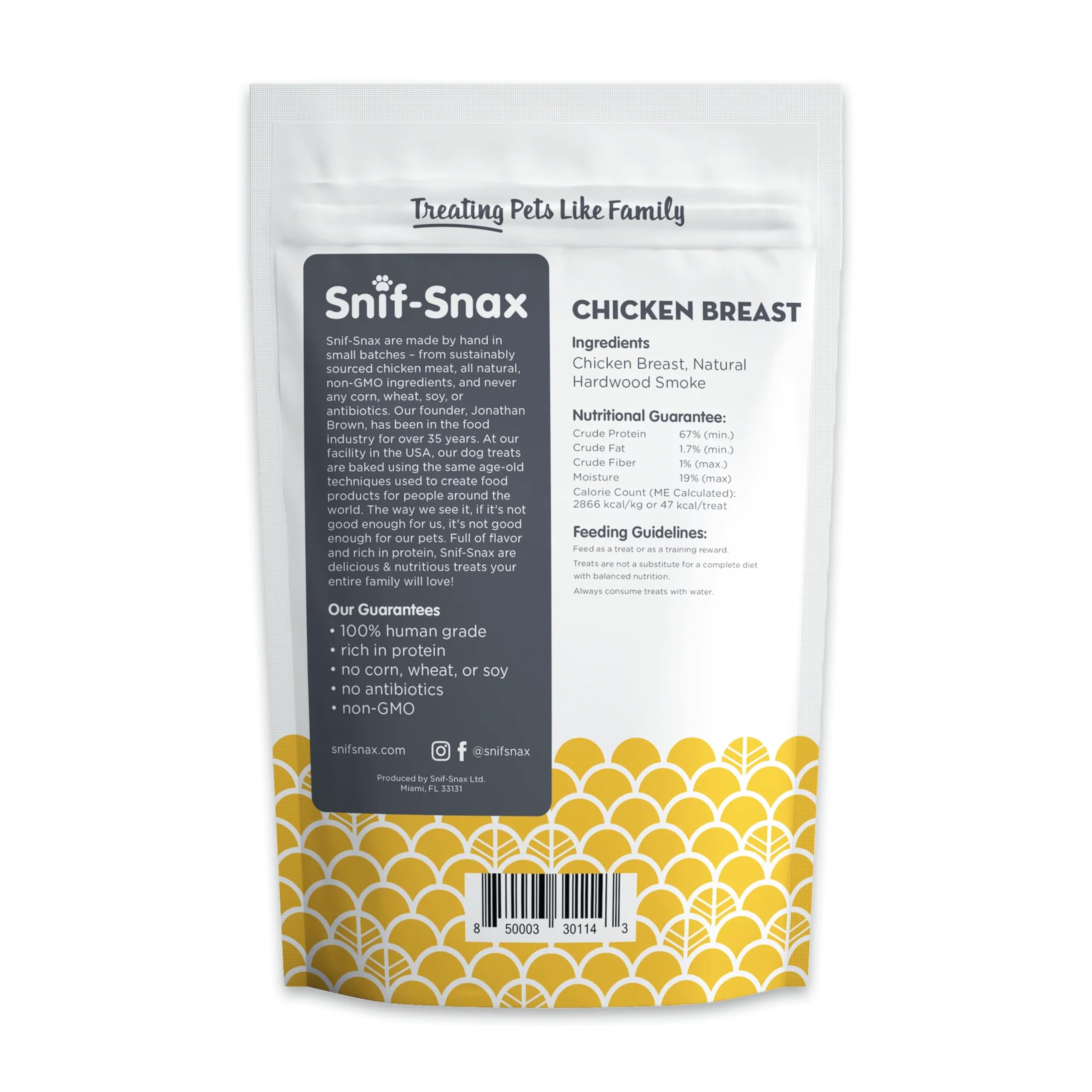 Snif-Snax smoked-chicken-breast-dog-treats training-pieces ideal for quick sessions.