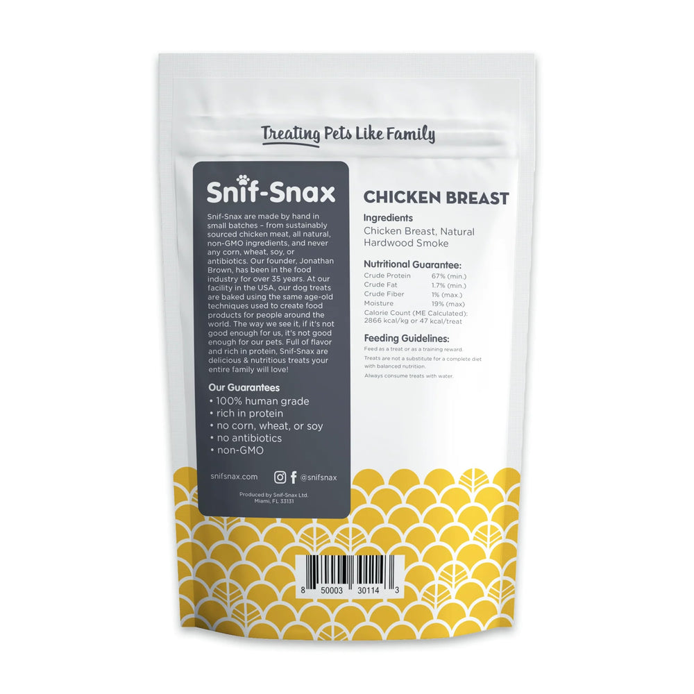 Snif-Snax smoked-chicken-breast-dog-treats training-pieces ideal for quick sessions.