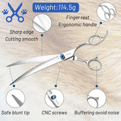 SnipStar ergonomic dog grooming handles reduce fatigue during extended sessions.