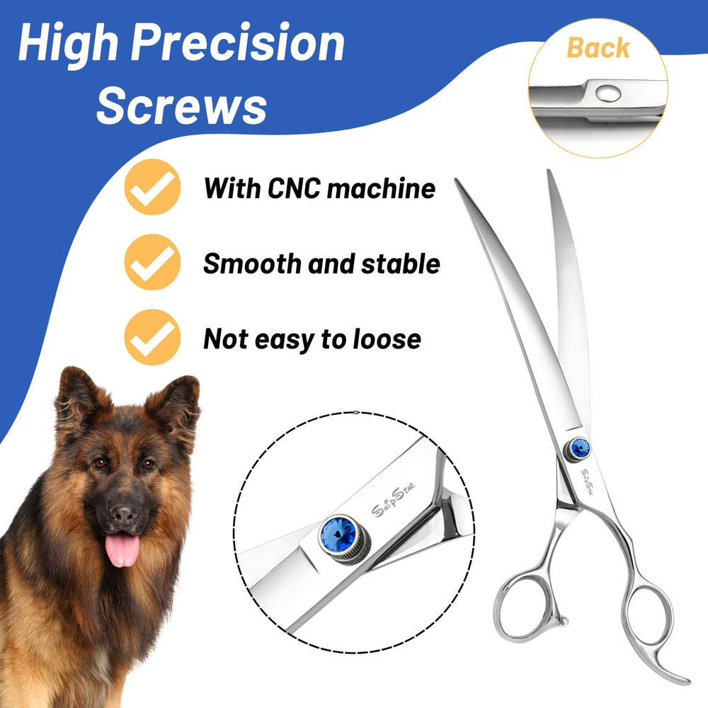 SnipStar silenced scissors help keep pets calm during grooming.