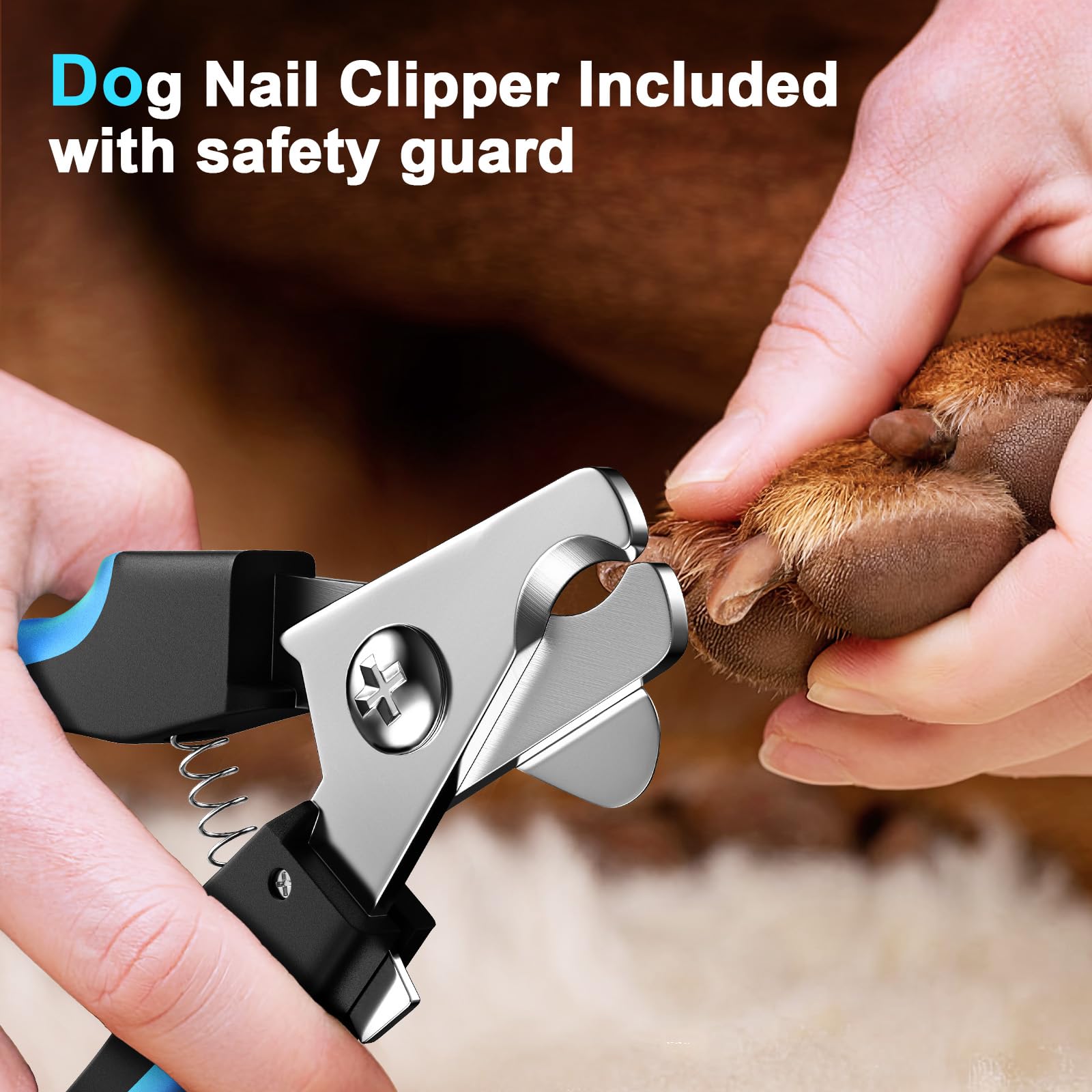 SNMDQZ dog nail trimmers kit includes 2 diamond grinding wheels.