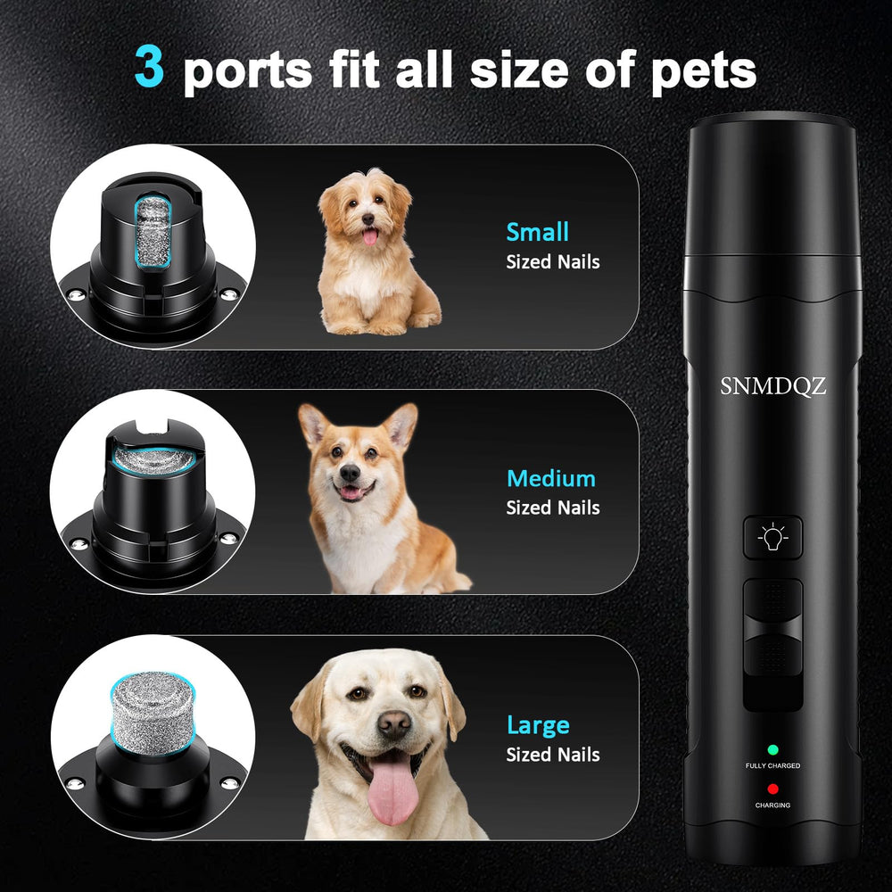 SNMDQZ rechargeable nail grinder with 12-hour battery for travel.