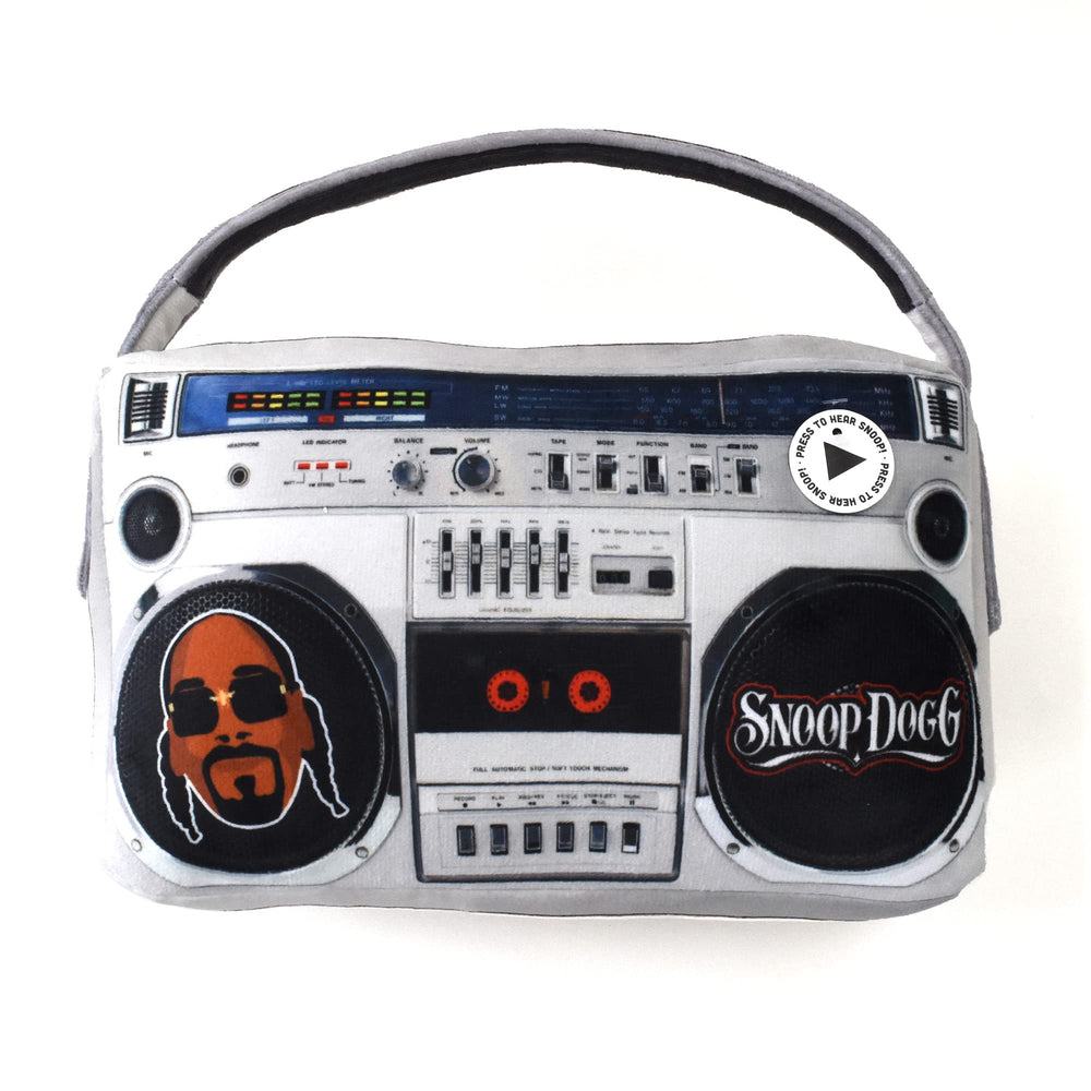 Snoop Doggie Doggs Boom Box, vista frontal, ideal para fotos divertidas con tu mascota.