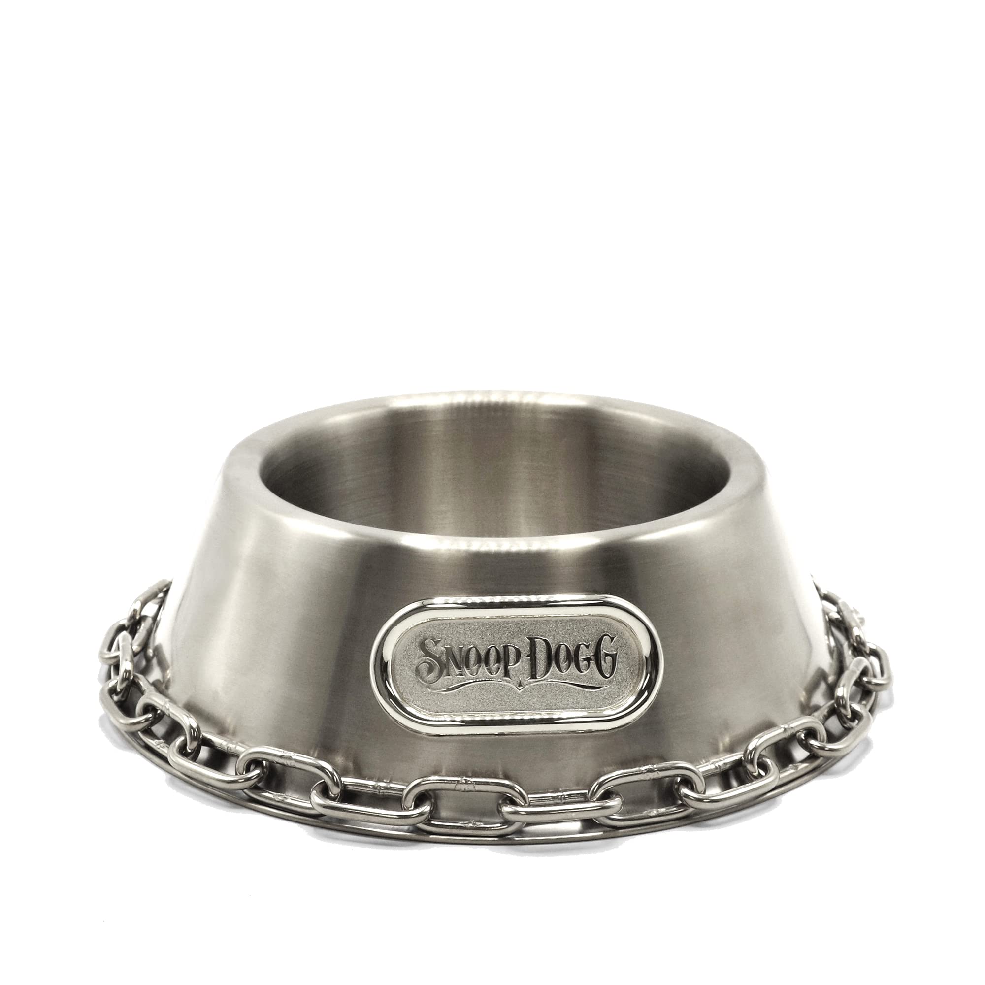 Snoop Doggies Doggs Deluxe Off The Chain bowl steel large front view for premium mealtime