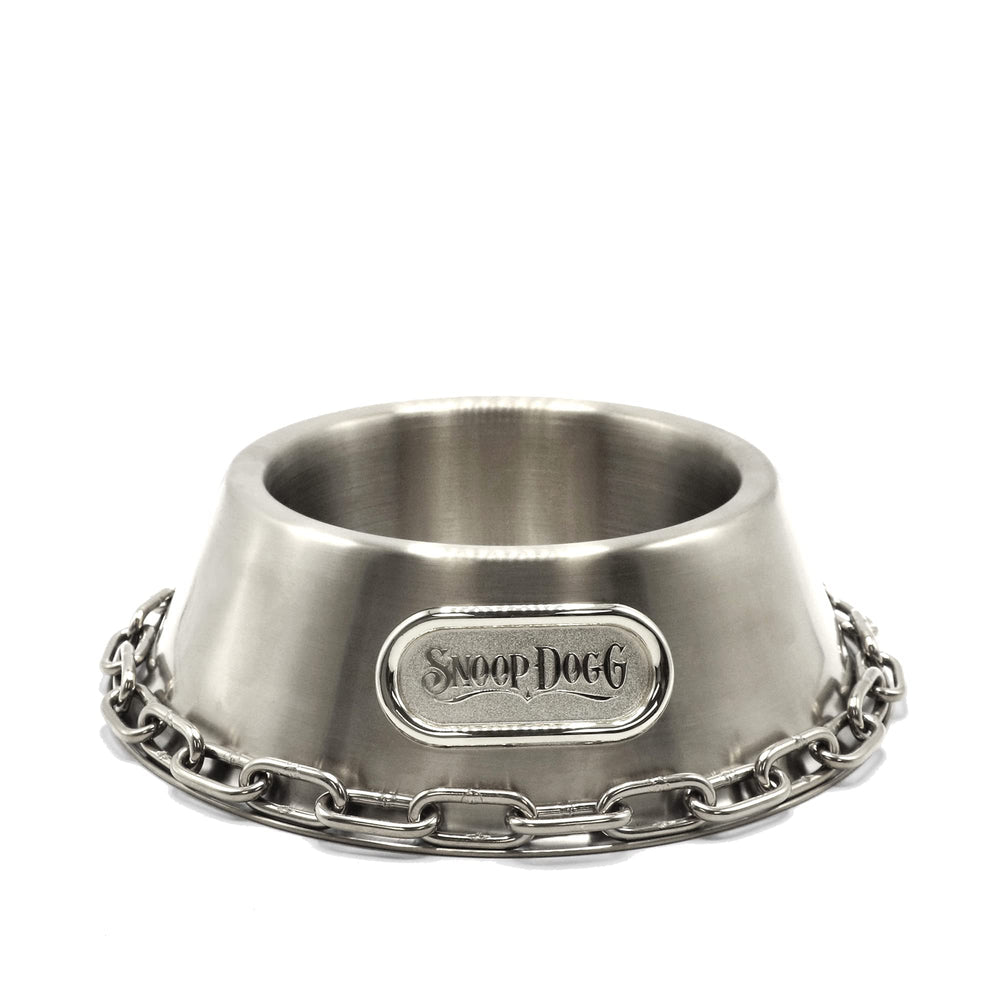 Snoop Doggies Doggs Deluxe Off The Chain bowl steel large front view for premium mealtime