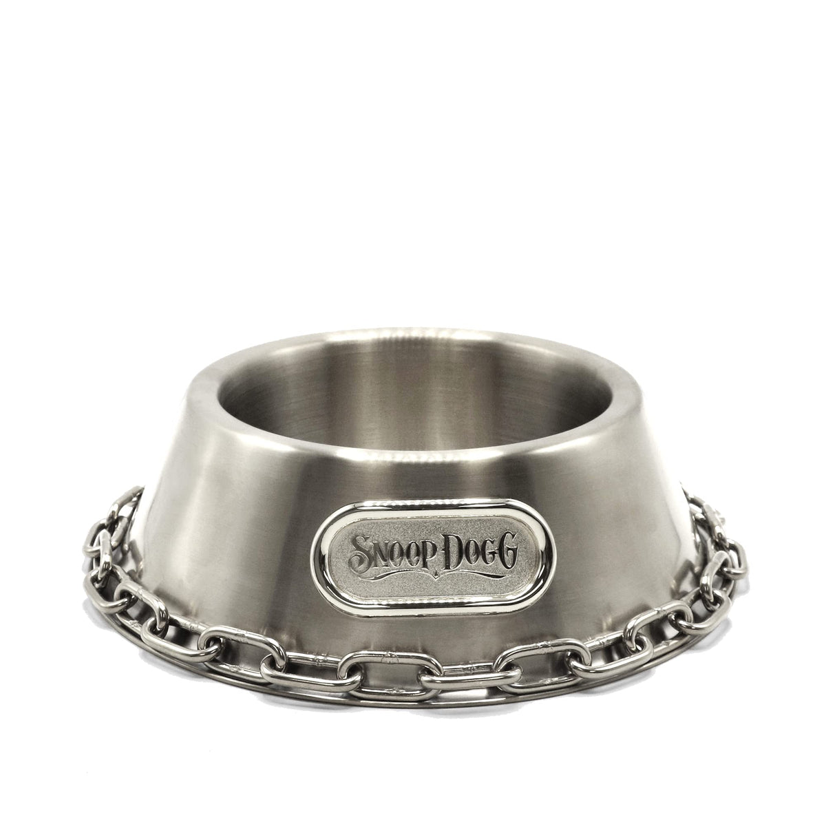 Snoop Doggies Doggs Deluxe Off The Chain bowl steel large front view for premium mealtime