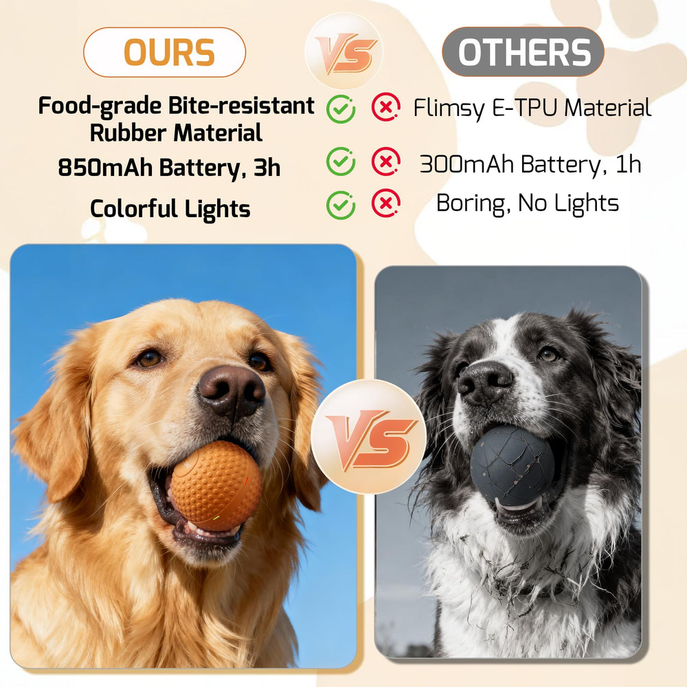 SNOYWEN Smart Ball in action delivers chasing and bouncing fun for active dogs.