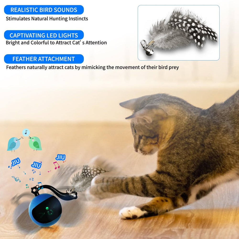 snoslme cat toy ball remote control in action, guiding extended play and exploration.