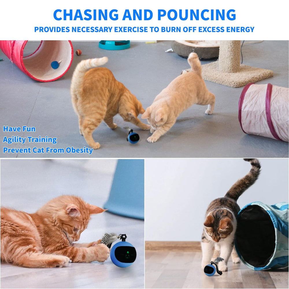snoslme USB rechargeable cat toy, convenient charging between play sessions.