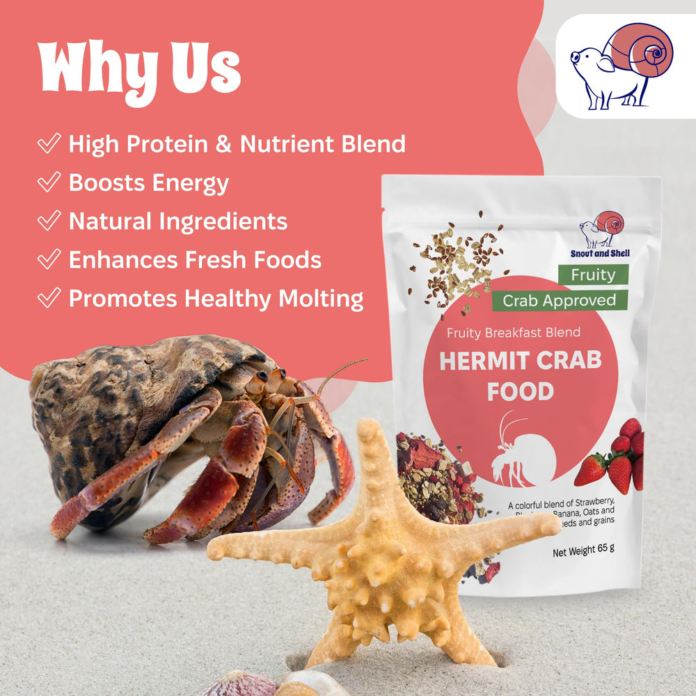 Snout and Shell dried-fruit ingredients highlight natural flavor and foraging appeal.
