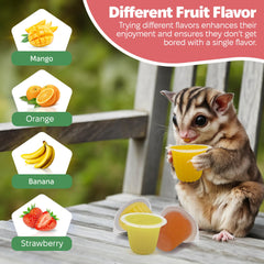 Snout and Shell orange-flavor jelly pod highlights fruit aroma for geckos and birds
