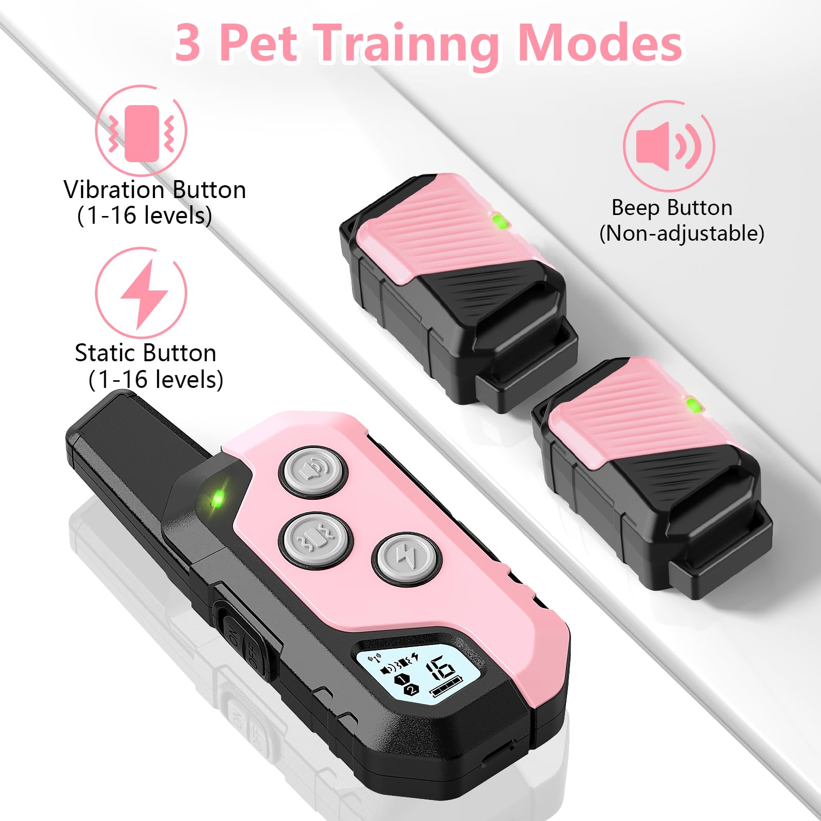 Snsng shock collar beep mode provides a gentle alert for dog training.
