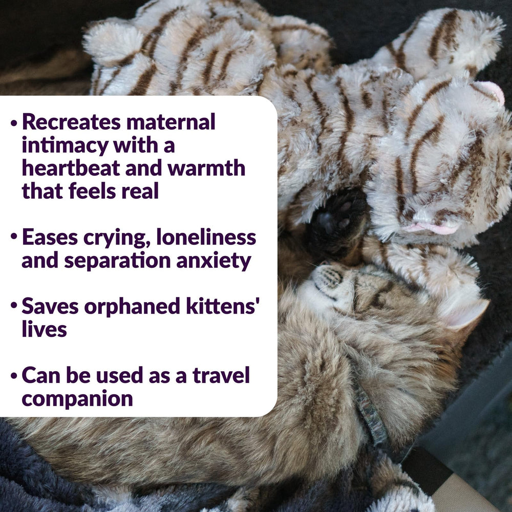 Snuggle Kitty heat pack included image highlighting comforting warmth during use.