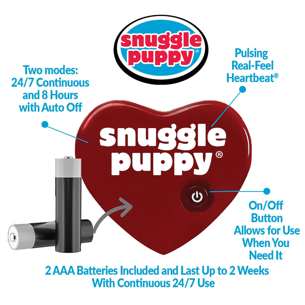 Snuggle Puppy six heat packs provide comforting warmth for overnight use
