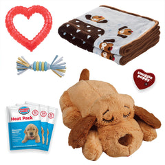 Snuggle Puppy original starter kit biscuit closeup showing comforting companionship for puppies