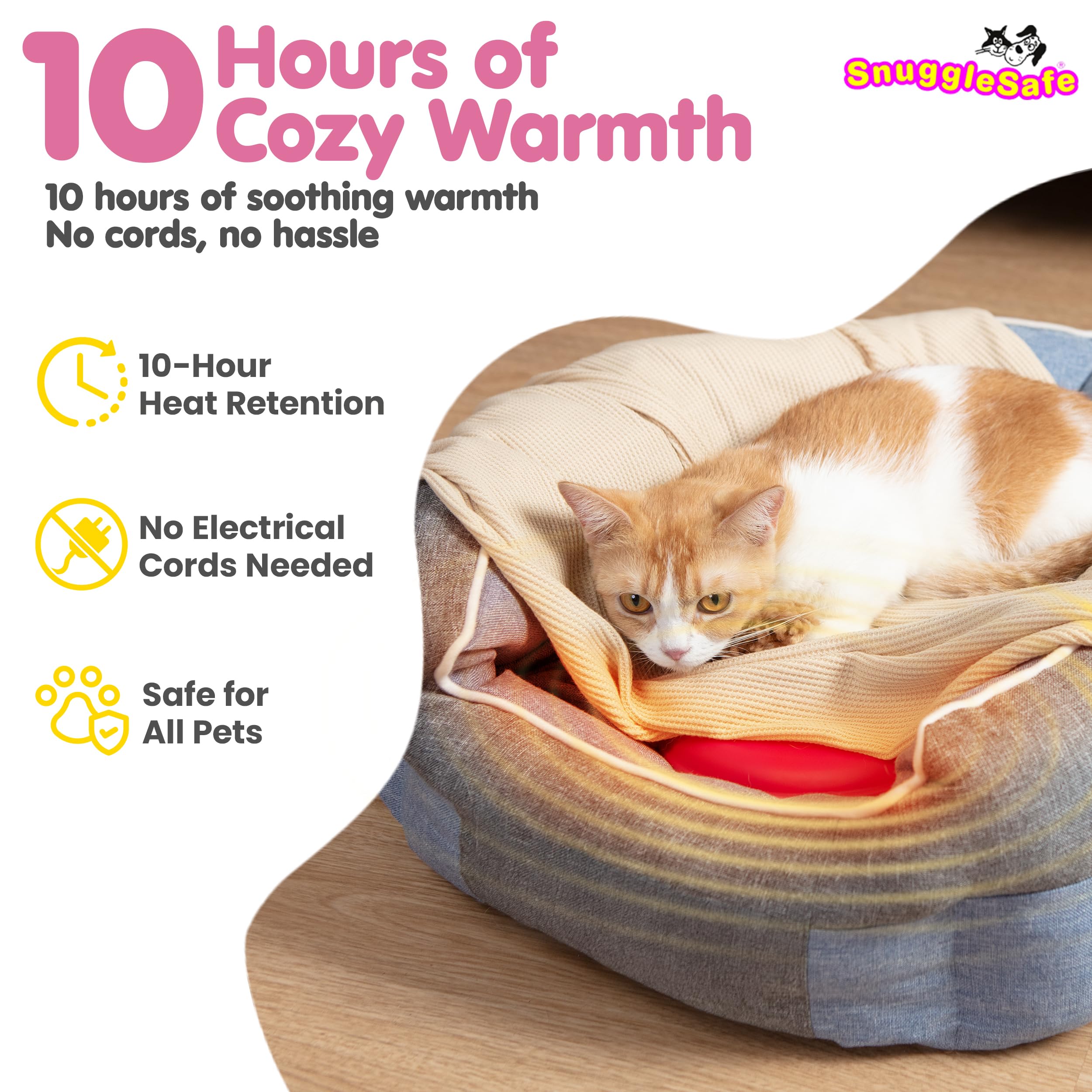 Snugglesafe Original heat pad microwave activation demonstrates easy heat-up for quick comfort
