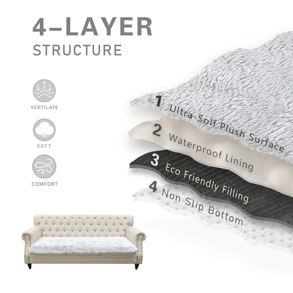 Snugglesinto multi-size configuration fits most furniture for shared comfort.