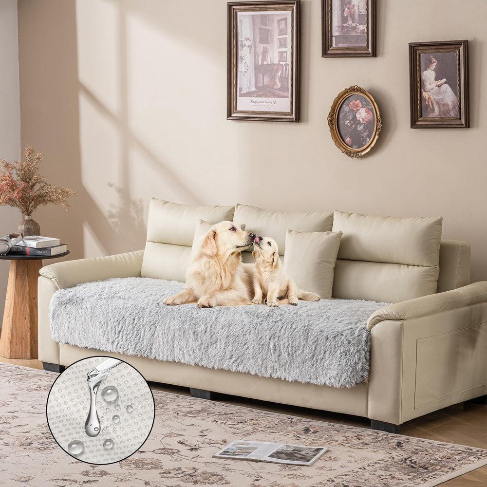 Snugglesinto plush long fur mat closeup texture highlights luxurious warmth for pets.