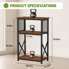 Snughome aquarium stand storage shelves—middle tier for fish food and tools.