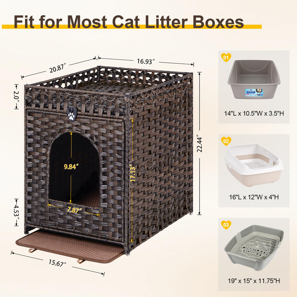 Snughome cat litter box enclosure brown-assembly shows quick, tool-free setup