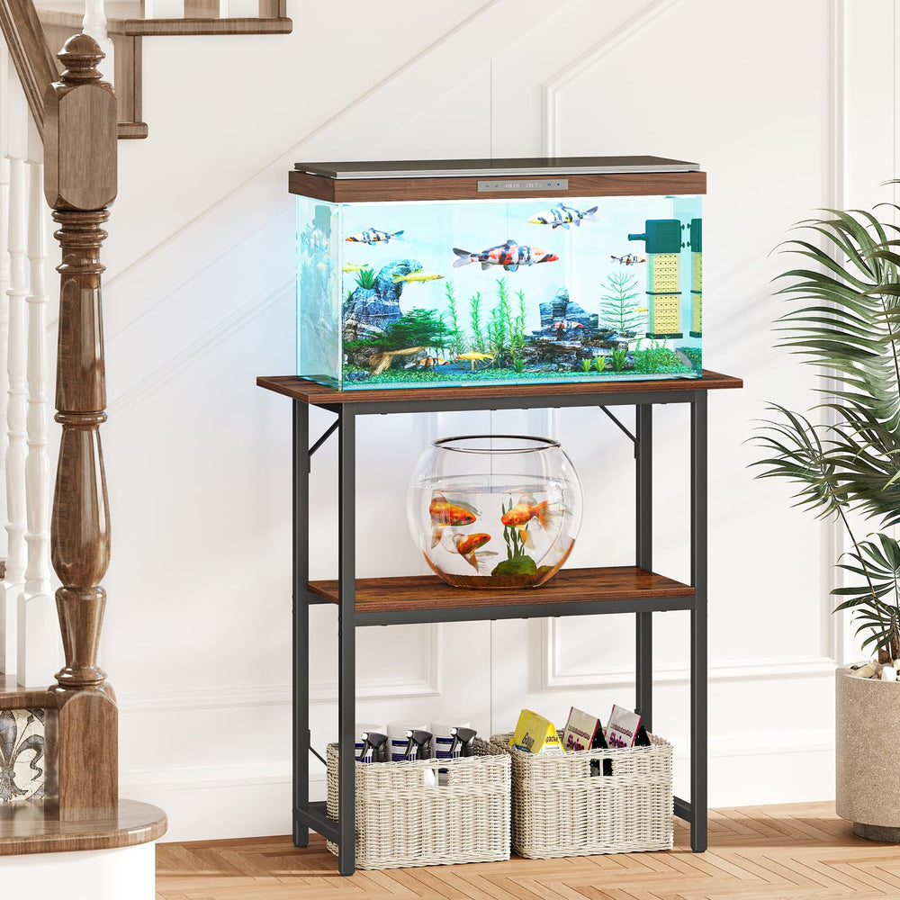 Snughome two-tier stand shown in a living room as a decor piece.
