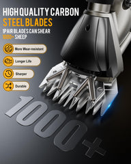 SOARFLY carbon steel blades provide sharp, durable cuts on thick coats