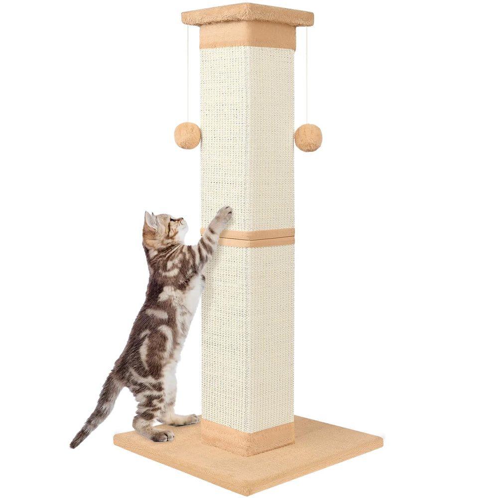 SOCATER cat scratching post 33-inch assembly simplifies setup for quick indoor use.
