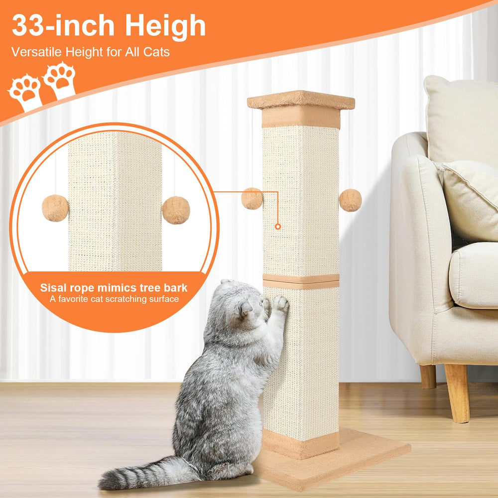 SOCATER cat scratching post furniture-protection helps reduce damage to home furniture.