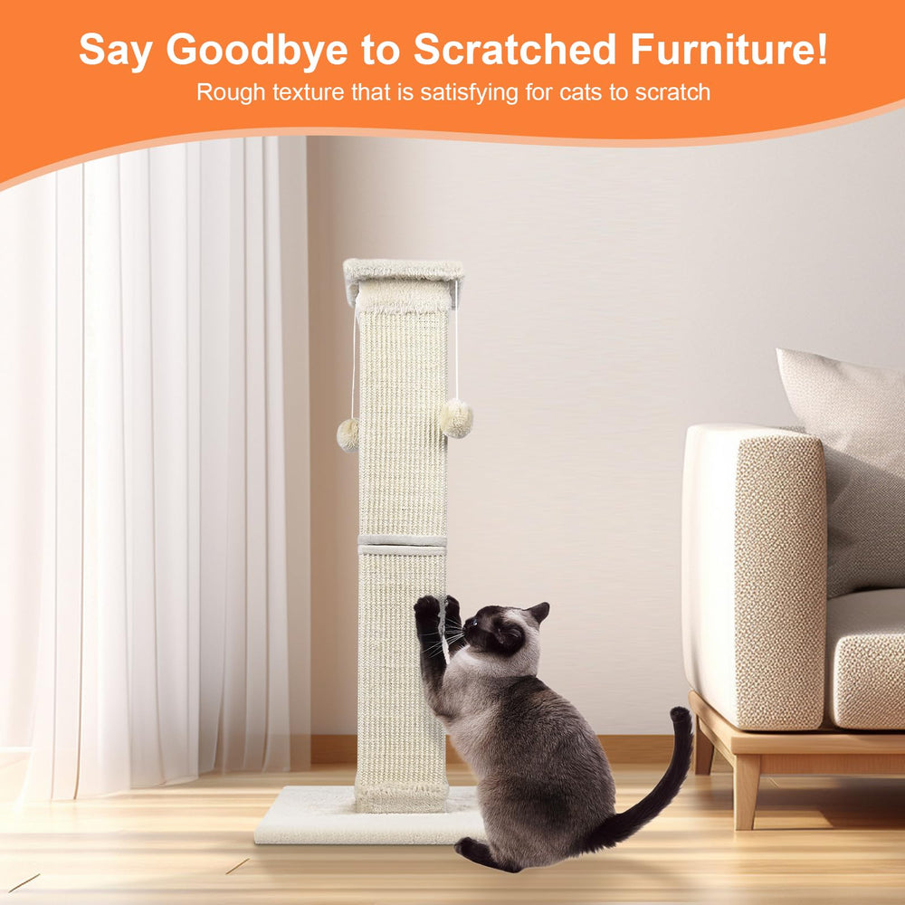 SOCATER post shows tree-bark texture on natural sisal surface for claws