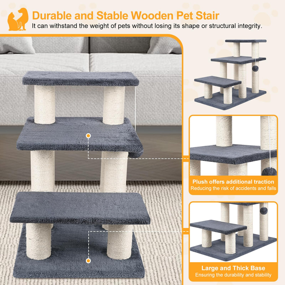 SOCATER pet stairs help older pets reach couches and beds with less strain