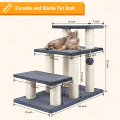SOCATER stairs with micro suede fabric grey plush treads providing secure traction