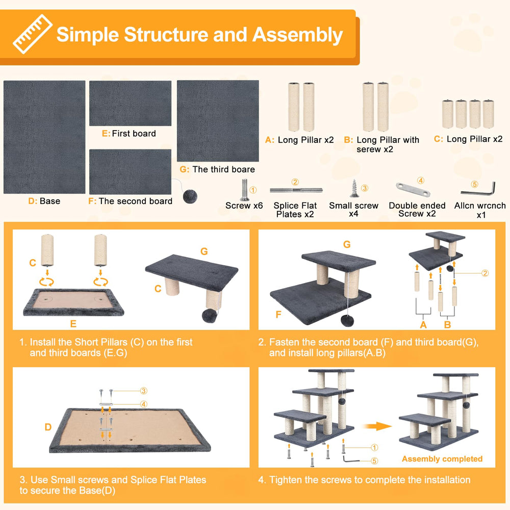 SOCATER 0.6-inch board construction supports pets up to 150 lbs