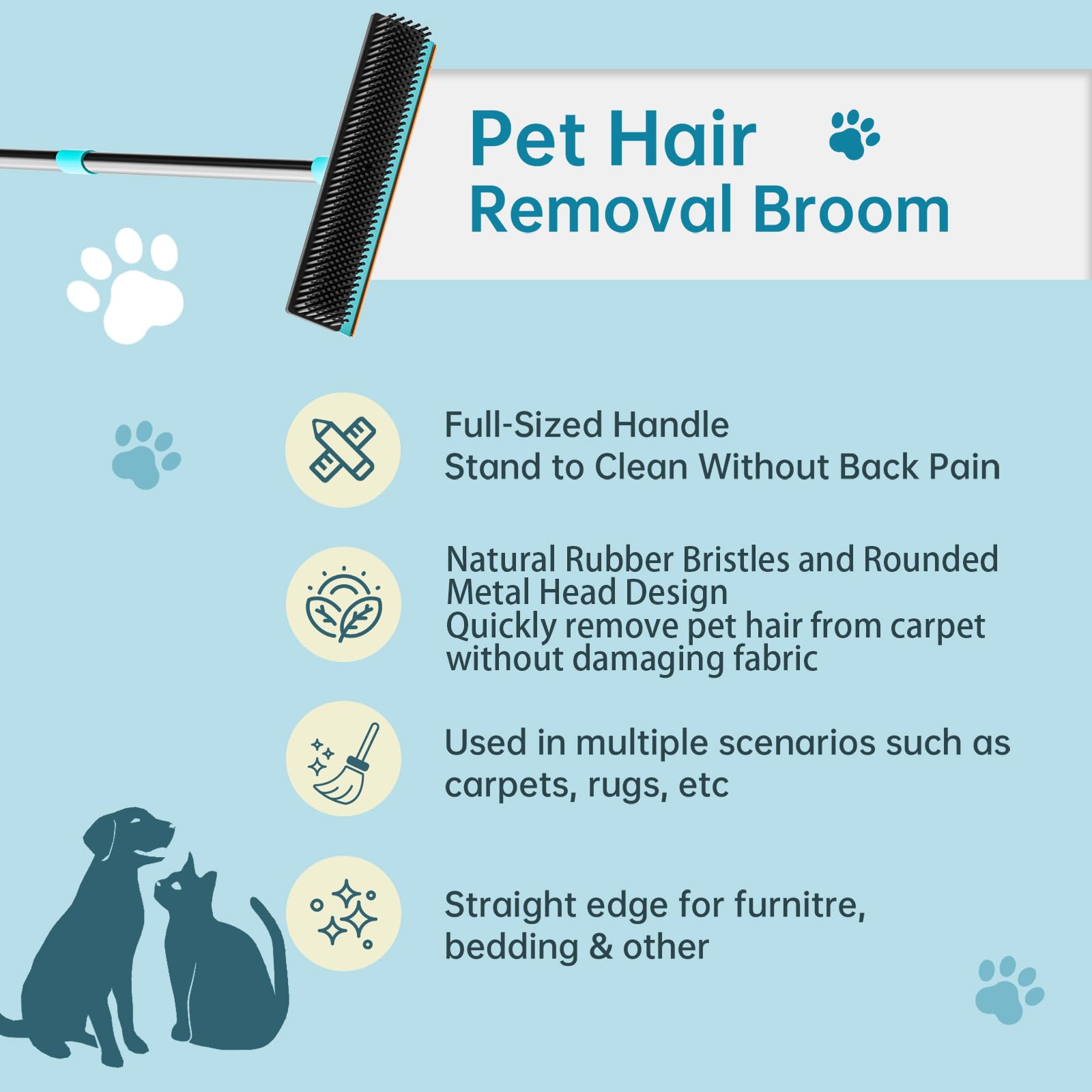 SOCCSO 4-pack provides multiple rakes for whole-home pet hair control