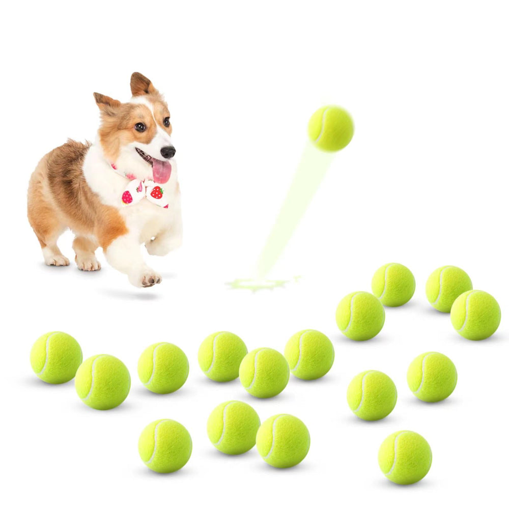 SOCO 2-inch dog tennis ball pack ready for fetch with small dogs.