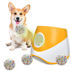SOCO automatic ball launcher front view for convenient indoor or outdoor play