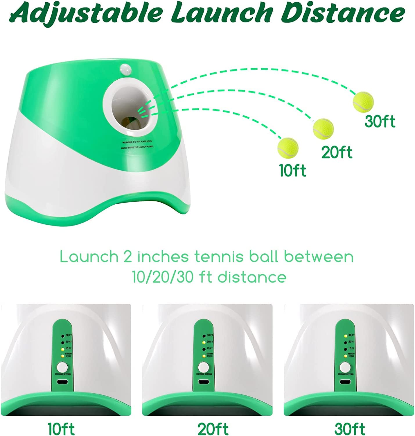 SOCO ball launcher LED indicator clearly signals readiness and launch status for safer play