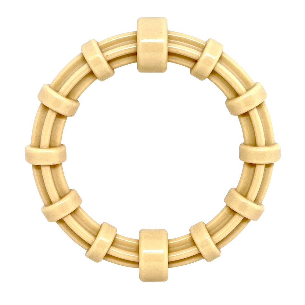 SodaPup chicken-flavored honey bone teething ring front view for dental play