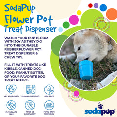 SodaPup Flower Pot USA-made durable rubber—safe playtime.