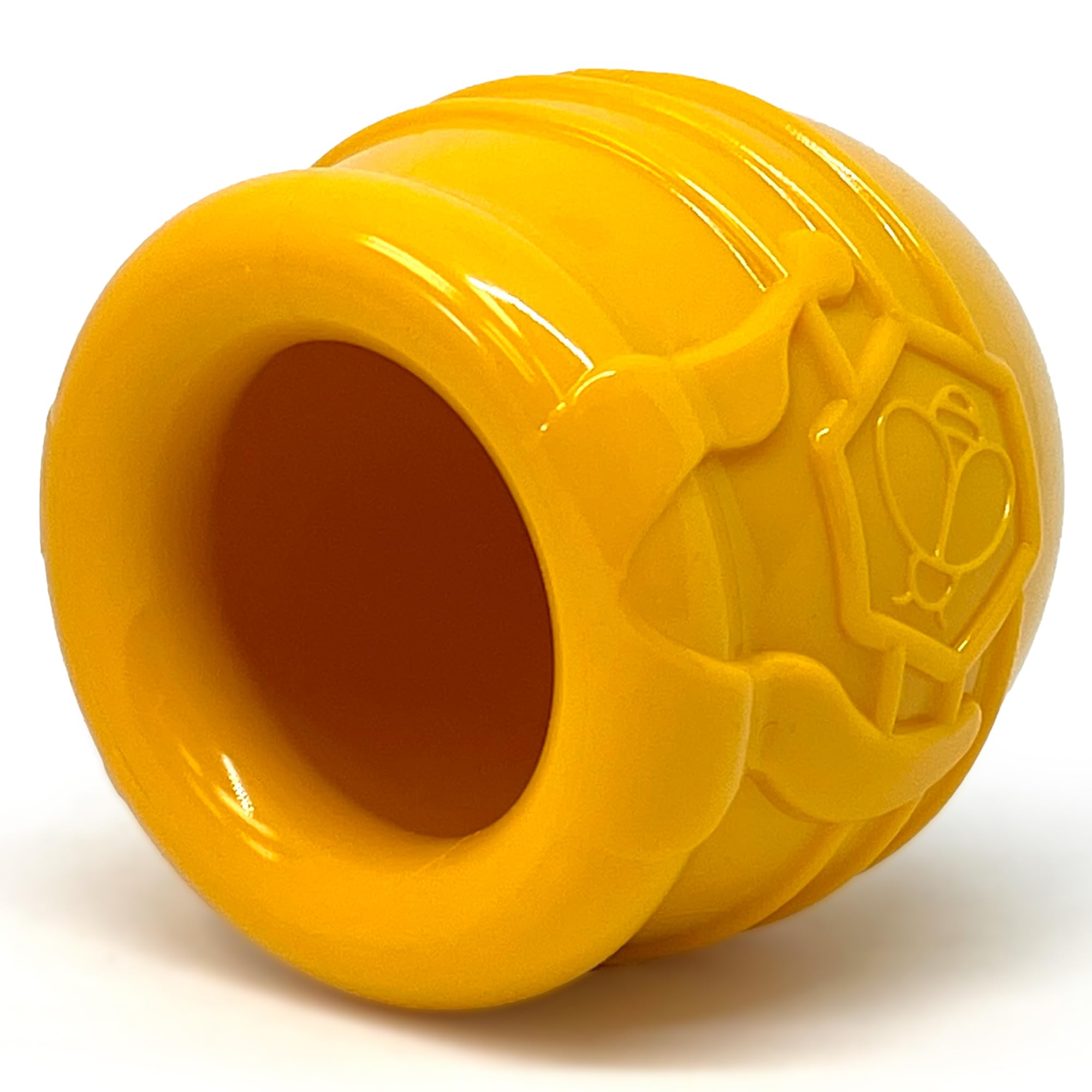 SodaPup Honey Pot enrichment toy in use promotes problem solving and slow feeding.