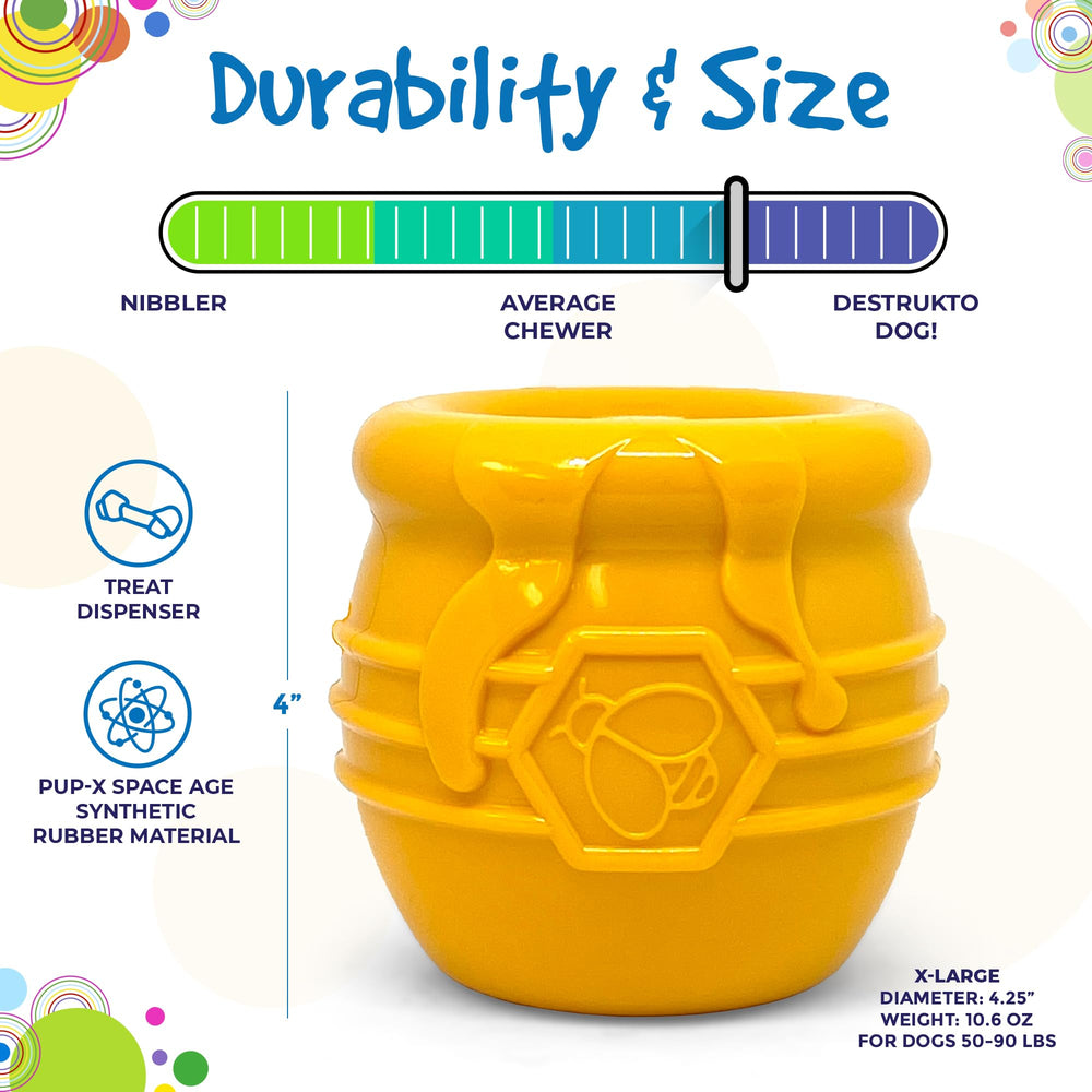 SodaPup Honey Pot floating play in water demonstrates versatile toy for water-loving dogs.