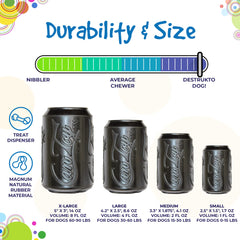 SodaPup Magnum Soda Can highlights non-toxic materials for safe chewing.