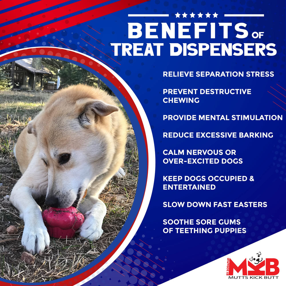 SodaPup MuttsKickButt Cupcake dog-enjoying moment demonstrates mental stimulation during chew