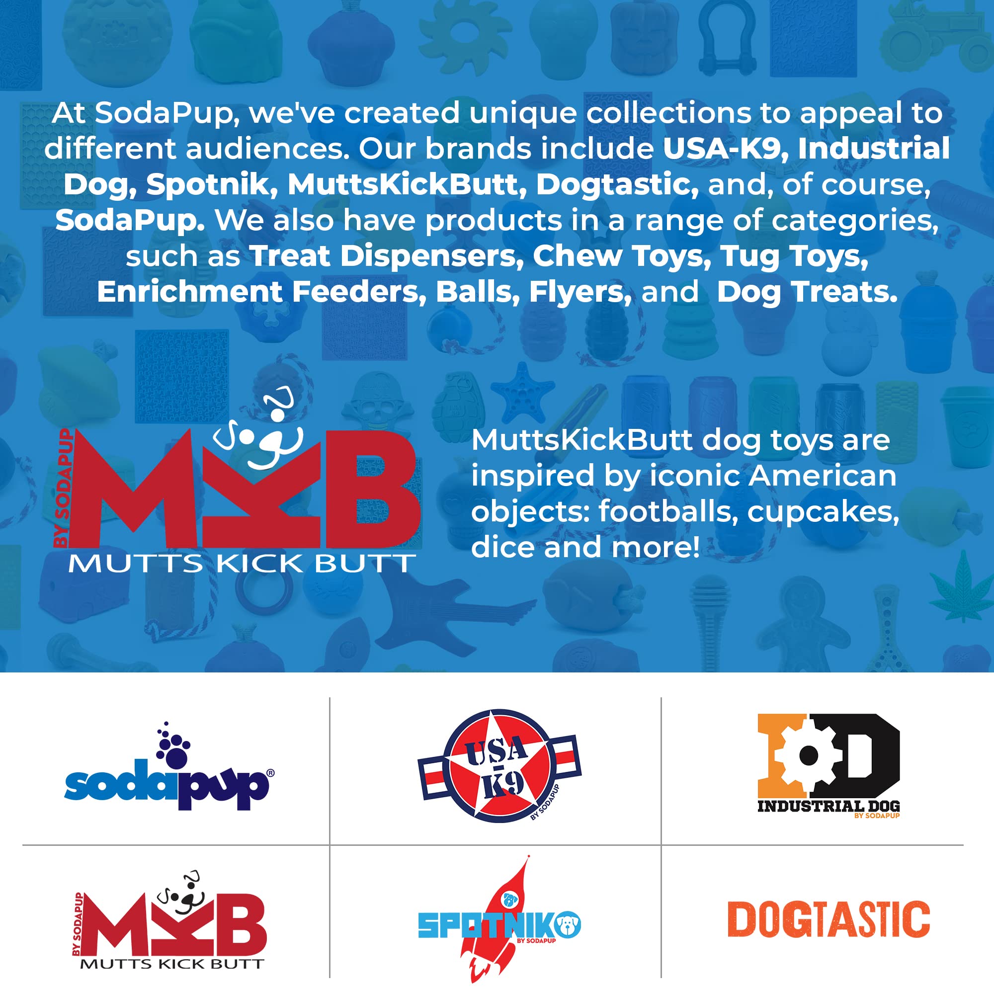 SodaPup MuttsKickButt Cupcake USA-made badge underscores veteran-owned product
